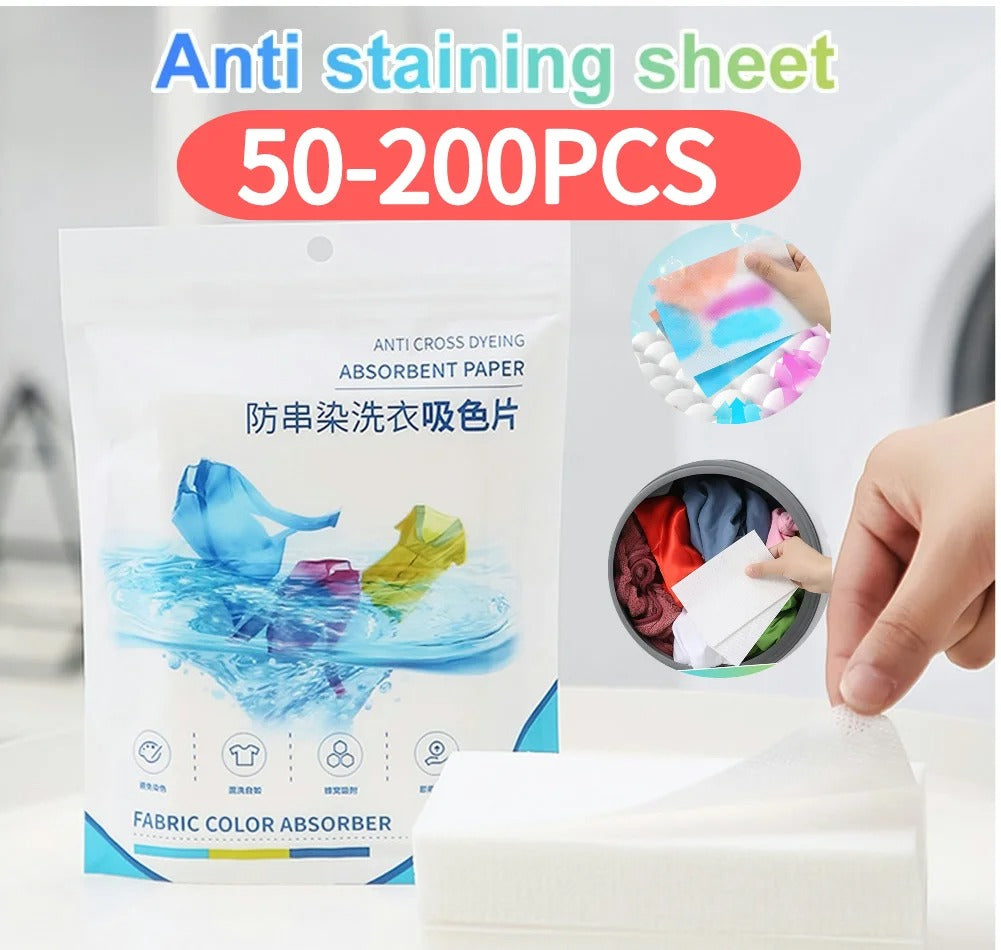 50 Color Trap Sheets for Laundry, Anti-Staining Sheets in Laundry, Anti-Bleaching