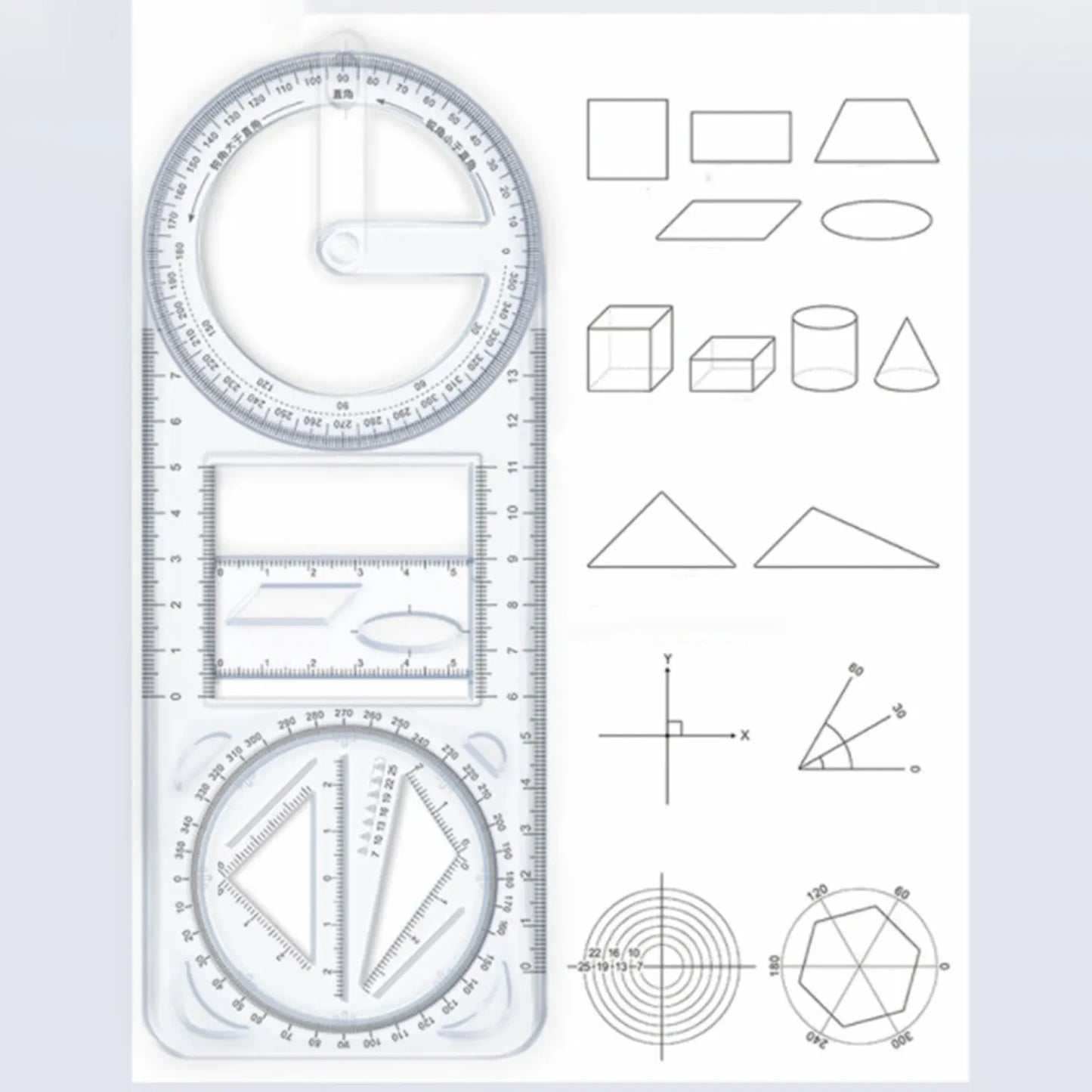 Multi-Functional Geometry Ruler | ⭐⭐⭐⭐⭐4.9/5 ( 65236 - Review )