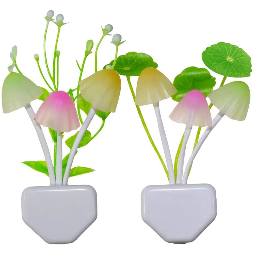 Auto On/Off Color Changing Sensor LED Mushroom Lamp