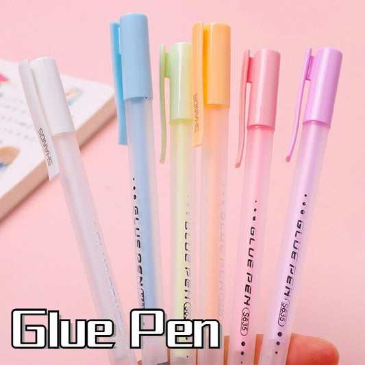 Candy Color Glue Pen (Pack of 6 pcs )