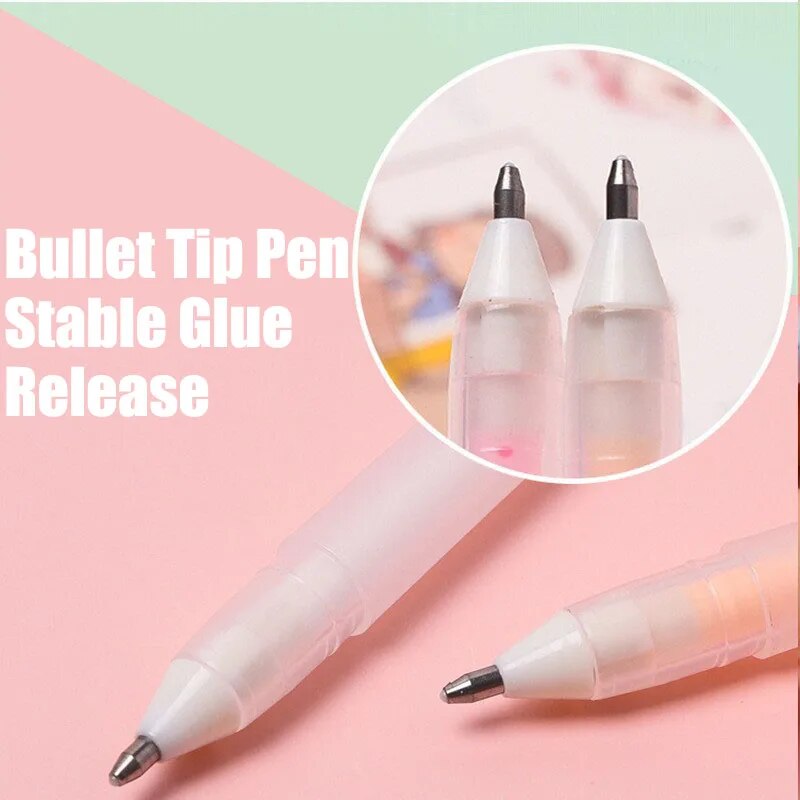 Candy Color Glue Pen (Pack of 6 pcs )