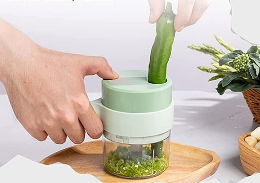 ABS Stainless Steel Large Quick & Powerful Manual Hand Held Vegetable/Fruit Chopper