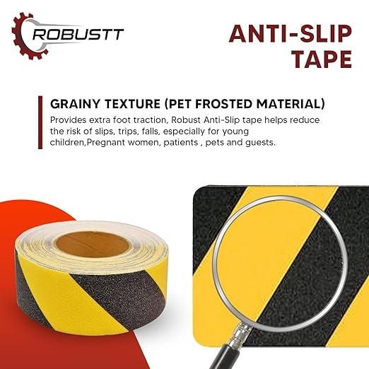 Anti Skid/AntiSlip Fall Resistant Acrylic Adhesive Tape 5cm*5 mtr