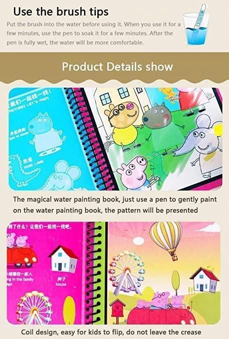 Magical Water Painting Book 🎨 (Set of 4)