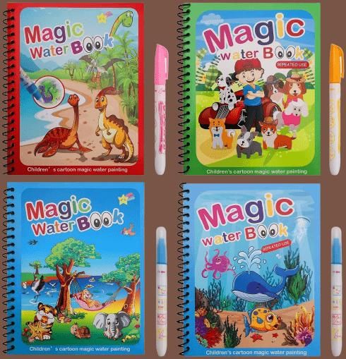 Magical Water Painting Book 🎨 (Set of 4)