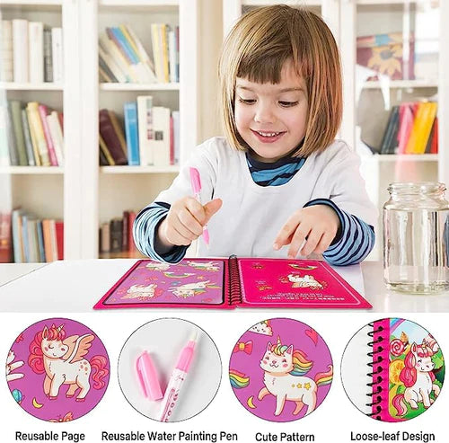 Magical Water Painting Book 🎨 (Set of 4)